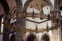 Chandelier in Saint-Pierre-le-Jeune catholique by safaribears