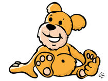 Cartoon Teddy Bär / Cartoon Teddy bear von Elke Schmalfeld