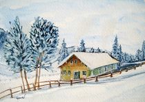 Winteridylle (ohne Text) von Christine Huwer