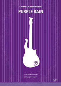 No124 My PURPLE RAIN minimal movie poster von chungkong