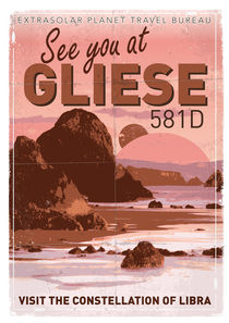 Exoplanet 01 Travel Poster GLIESE581 von chungkong