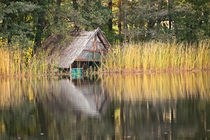 Bootshaus im Schilf by Wolfgang Wittpahl