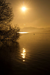 golden ullswater evening by meirion matthias