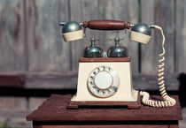 Old retro telephone by Olha Shtepa