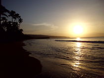 Tropical Beach Sunset by Tricia Rabanal