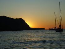 Boat Sunset, Ibiza by Tricia Rabanal