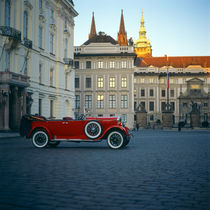 old red retro car 