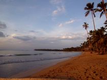 Beach bathed by the Sunset by Tricia Rabanal