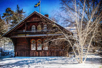 The Swedish Cottage In Winter by Chris Lord