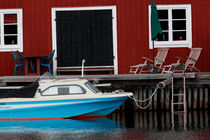 Marina and vintage motorboat von Intensivelight Panorama-Edition