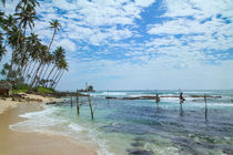 Stangenfischer  in Kogalla auf Sri Lanka by Gina Koch