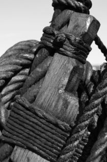 Ropes on a sailing ship - monochrome by Intensivelight Panorama-Edition