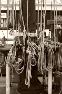 Belaying pins on a tall ship by Intensivelight Panorama-Edition