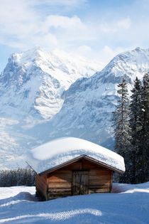 Hütte vor Wetterhorn by Bettina Schnittert