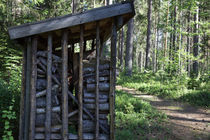 Wood stacked in a shed von Intensivelight Panorama-Edition