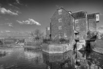 Abbey Mill In Monochrome by David Tinsley
