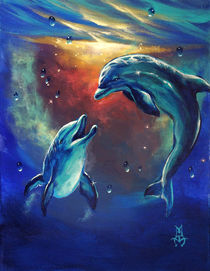 Happy Dolphins by Marco Antonio Aguilar
