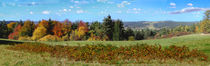 Herbstlicher Panoramablick im welligen Mittelgebirge, Autumnal panoramic view in wave low mountain range von Manfred Koch