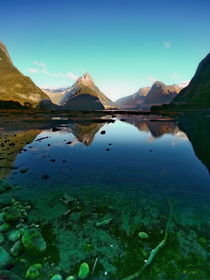 Milford Sound waters by Chris R. Hasenbichler