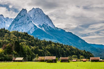 Almhütten unter Waxenstein by Erhard Hess