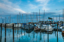 Hafen Konstanz- blaue Stunde by Erhard Hess