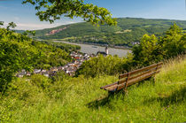 Rheinsteig, romantischer Blick auf Lorch von Erhard Hess