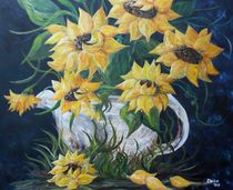 Sunflowers in an Antique Pot von eloiseart