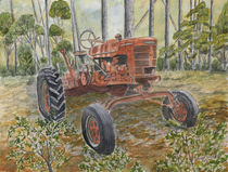 old antique farm tractor by Derek McCrea