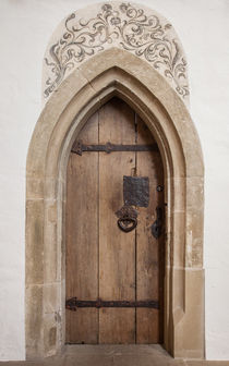 Door in a church in Besigheim by safaribears