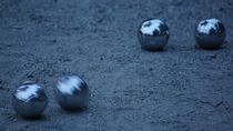 two boules watching two boules rotating von mateart