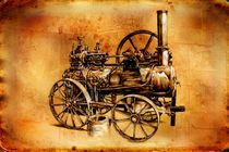 Steam engine art design drawing von Rafal Kulik