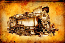 Steam engine art design drawing von Rafal Kulik