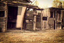 Barn and Flag in Wind in Infrared by Melanie Mayne