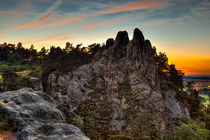 Teufelsmauer Harz bei Blankenburg im Sonnenuntergang by Daniel Kühne