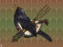 Blackbird with Lute and Fork von Thomas Duane