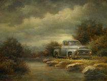 Truck by a Stream von Paul Abrams