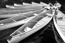 Tethered Canoes in Whistler British Columbia von Randall Nyhof