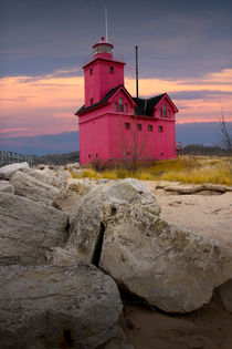 Big Red Lighthouse by Holland Michigan von Randall Nyhof