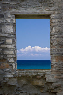 Window View at Fayette State Park Michigan von Randall Nyhof