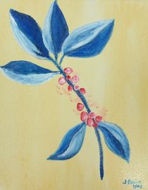 Blue Leaves and Berries von Jamie Frier