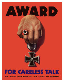 Award For Careless Talk -- WW2 by warishellstore