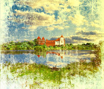 Belorussian Castle in Mir. Landscape. Old photo. von Hobort Hob