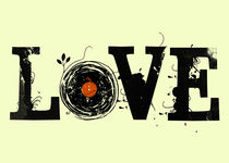 Love Vinyl Records - Grunge Vintage - Music DJ von Denis Marsili