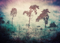 3 Trees - Vintage Landscape Art Print by Denis Marsili