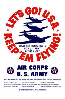 Let's Go U.S.A. Keep 'Em Flying -- WWII von warishellstore