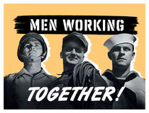 Men Working Together -- World War II von warishellstore