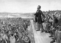 President Lincoln Delivering The Gettysburg Address von warishellstore