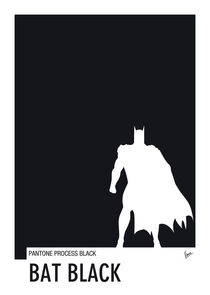 My Superhero 02 Bat Black Minimal Pantone poster von chungkong