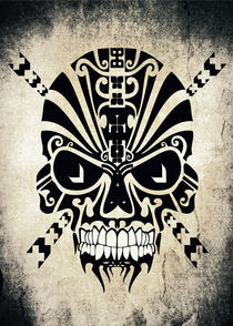 The Devil Inside - Cool Skull Vector Art von Denis Marsili