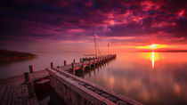 Sunset Lake Neusied II. by Zoltan Duray